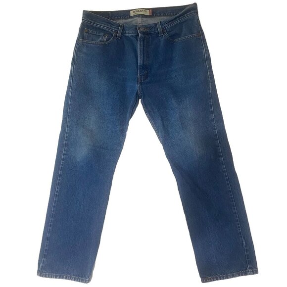Levis 505 Regular Fit Jeans Mens W36 L30 Blue Denim - Picture 1 of 16
